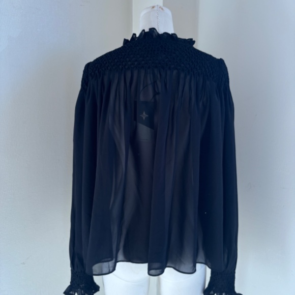 NWT Black sheer Tuckernuck blouse - Picture 2 of 3